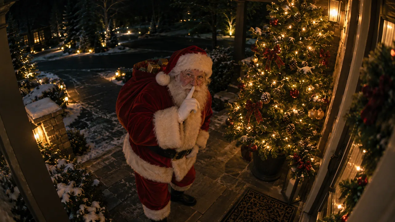 Santa says shh